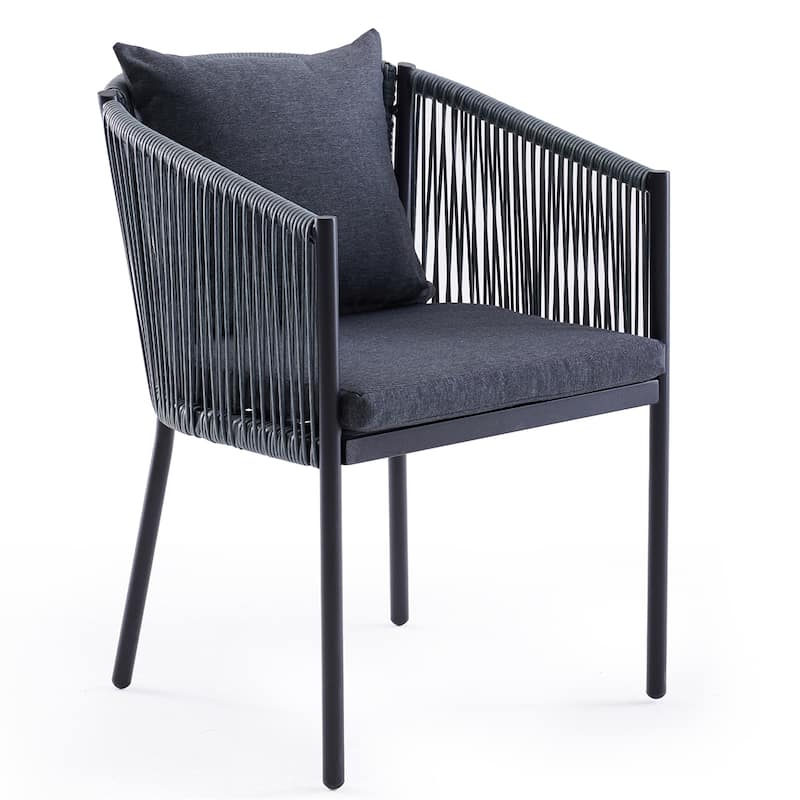 2 Pieces Outdoor Chairs, Patio Dining Chairs, Rattan Wicker Chair Set