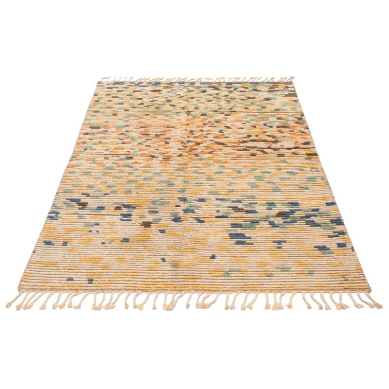 ECARPETGALLERY Hand-knotted Tangier Beige Wool Rug - 6'8 x 9'10