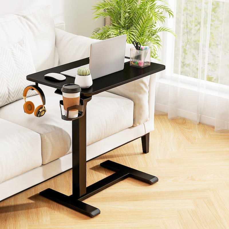 Engineered Wood Mobile Standing Desk with Adjustable Height