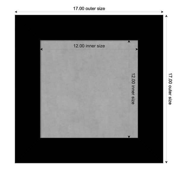 dimension image slide 7 of 17, Amanti Art Basic Black Framed Magnetic Board