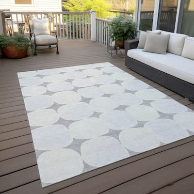 Machine Washable Indoor/ Outdoor Chantille Modern Puffy Rug