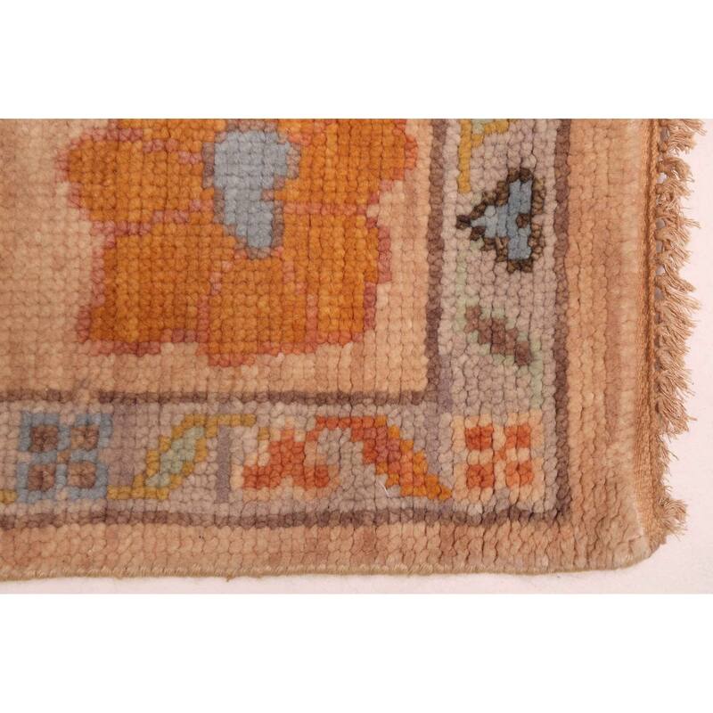 ECARPETGALLERY Hand-knotted Modern Oushak Light Copper Wool Rug - 7'11 x 10'2