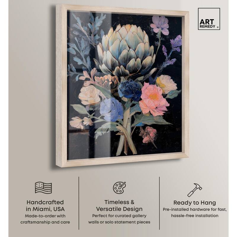 Moody Artichoke I Shadowbox by Art Remedy
