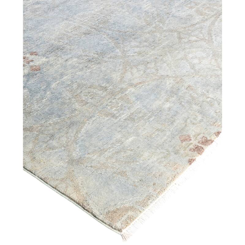 Overdyed One-of-a-Kind Hand-Knotted Area Rug - Gray - 8' 0" x 8' 6"