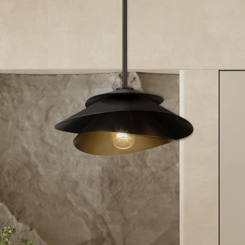 Hunter Hiro 1 Light Pendant - Kitchen, Dining Room, Entry - Contemporary, Modern - Statement Lighting! - Large - Matte Black