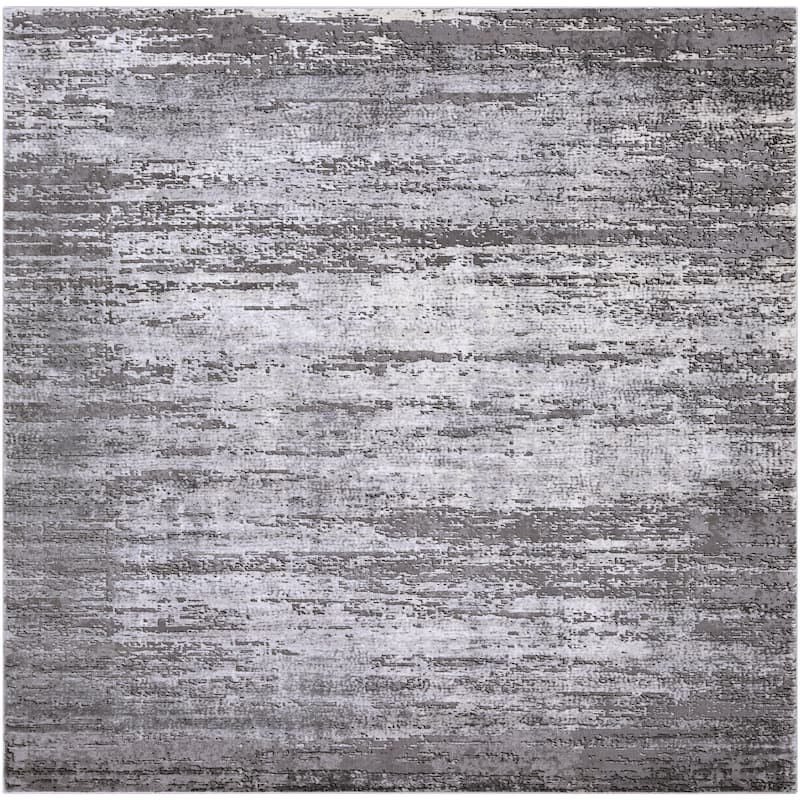 Livabliss Duncan Grey Distressed Abstract Area Rug