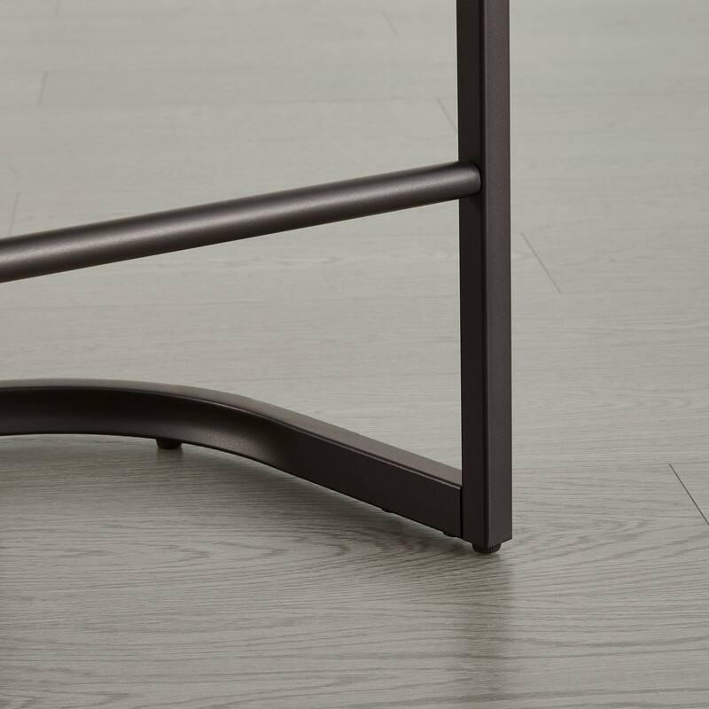 Spruce & Spring Modern Curved Upholstered Bar Stool with Metal Frame