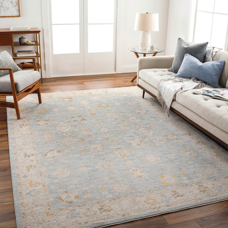 Livabliss Heath Vintage Persian Area Rug - Pale Blue - 6' 7" x 9' 6"