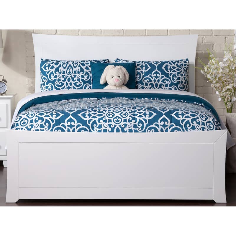 Metro Full Bed with Matching Footboard in White