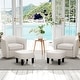 preview thumbnail 6 of 25, Costway Swivel Barrel Chair with Ottoman Footrest Curved Backrest & - See Details