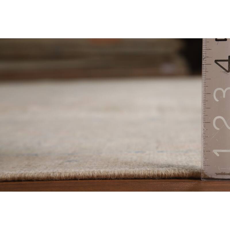 Vegetable Dye Oushak Turkish Rug Handmade Wool Carpet - 9'3"x 12'5"