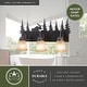 preview thumbnail 4 of 10, Yellowstone 3-Light 24.75 in. W Burnished Bronze Rustic Bathroom Vanity Lighting Fixture, Amber Flake Glass, Moose, Trees Cabin