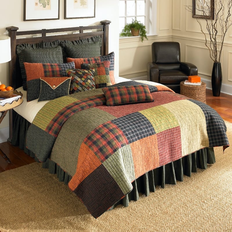 Donna Sharp Woodland Square Patch Cotton Decorative Pillow