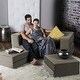 preview thumbnail 106 of 114, Jaxx Zipline Convertible Queen-size Sleeper Loveseat and Ottoman Set