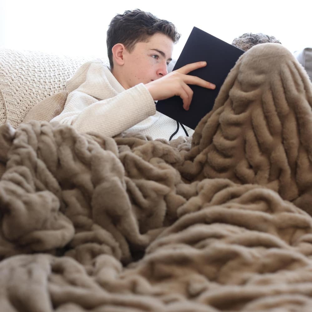 Minky Designs Luxuriously Soft Chic Minky Faux Fur Blankets