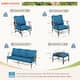 MAISON ARTS 6/7-Piece Patio Conversation Sets, Sofa Set with 2/4 x Single Chairs, 1 x 3-seater Sofa and Coffee Table/Ottomans