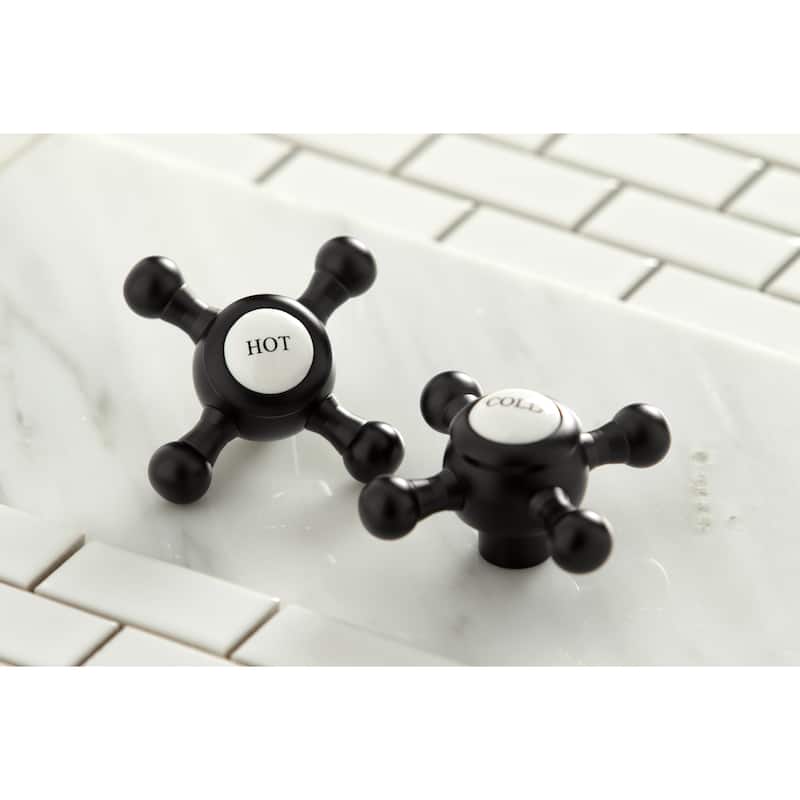 Kingston Brass Metropolitan Two-Handle 3-Hole Wall Mount Bathroom Faucet