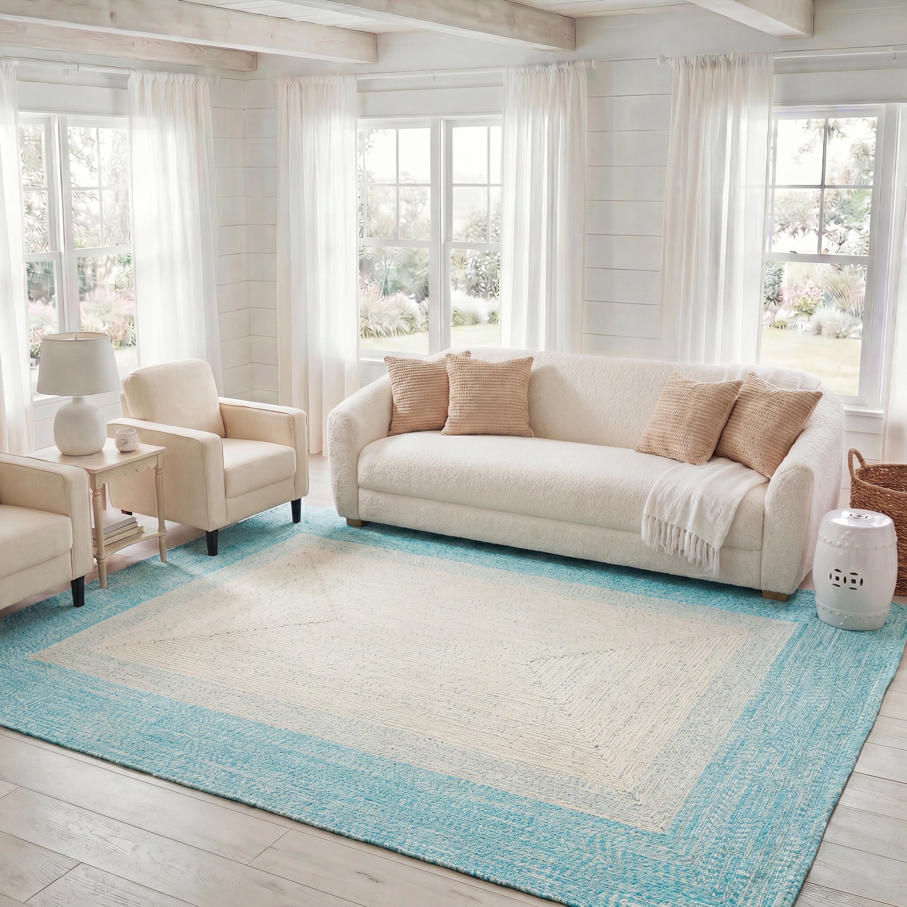 SAFAVIEH Handmade Braided Eiry Washable Indoor/Outdoor Rug - Weather Resistant & Easy Cleaning