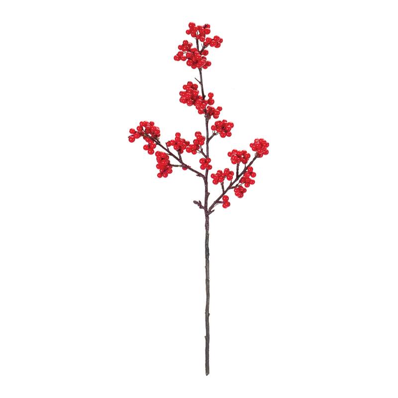 Berry Twig Spray (Set of 6) - Red