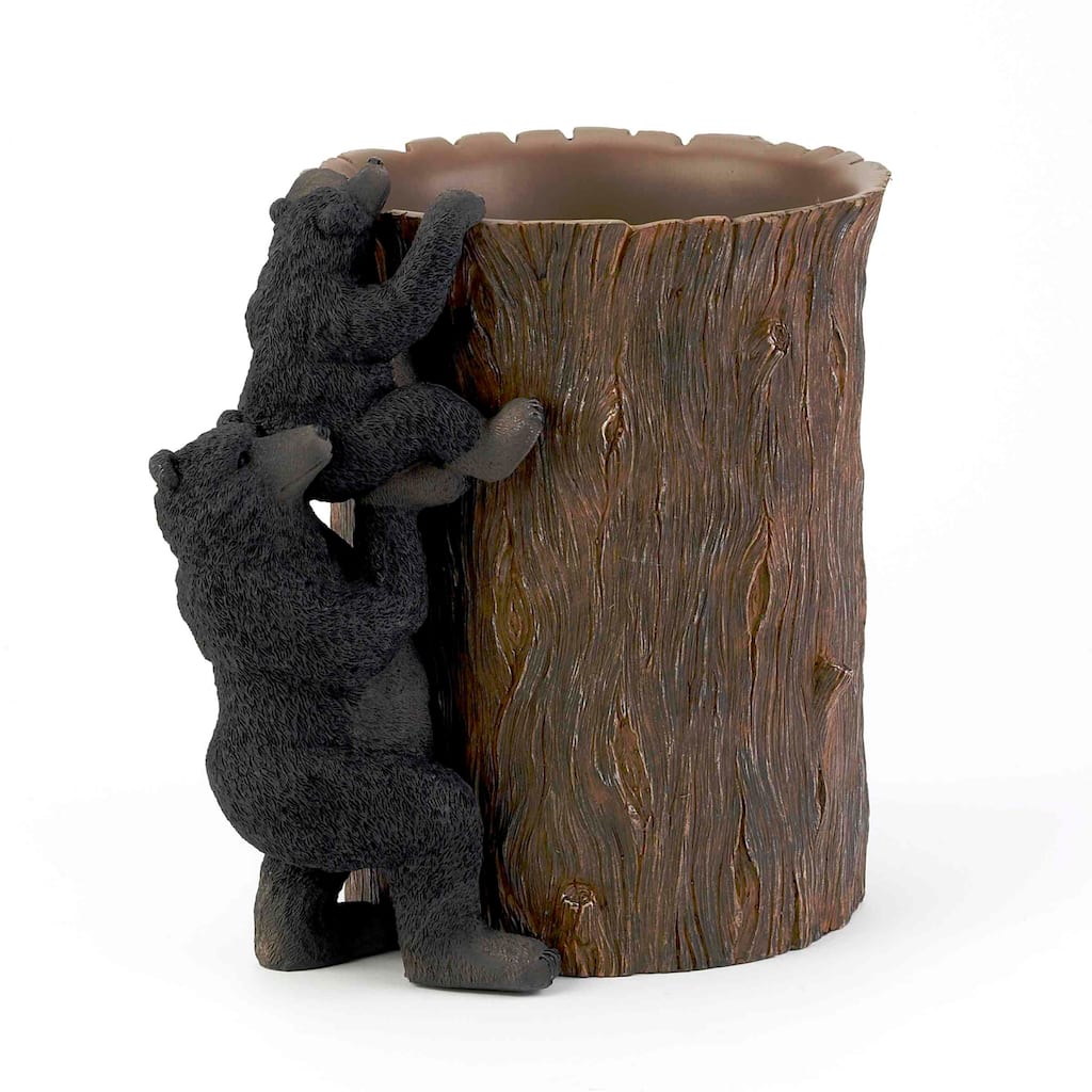 Avanti Linens Black Bear Lodge Wastebasket