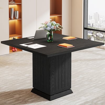 Square Conference Table Small Modern Meeting Table for Home Office