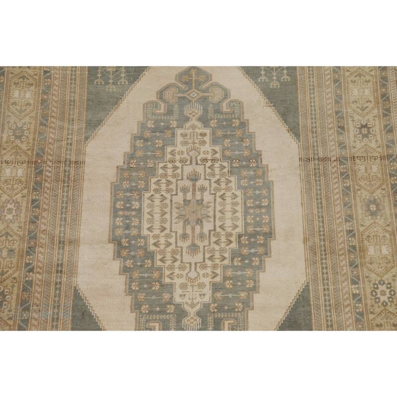 Vintage Anatolian Oriental Wool Area Rug Hand-knotted Office Carpet - 5'6" x 10'3"