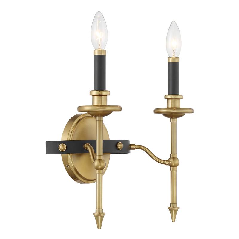 Savoy House 9-9510-2 Consulate 2 Light 13" Tall Bathroom Sconce