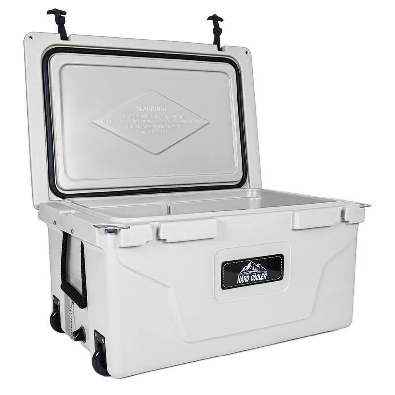 110 Quart Khaki Cooler, Rotomolded Insulated Ice Chest, Heavy-Duty Hard Shell Cooler with 6-10 Day Ice Retention for Camping