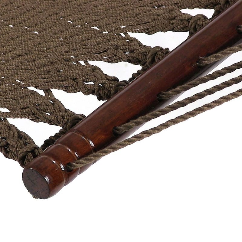 Sunnydaze Large 2-Person Rope Hammock with Spreader Bar & Hammock Stand