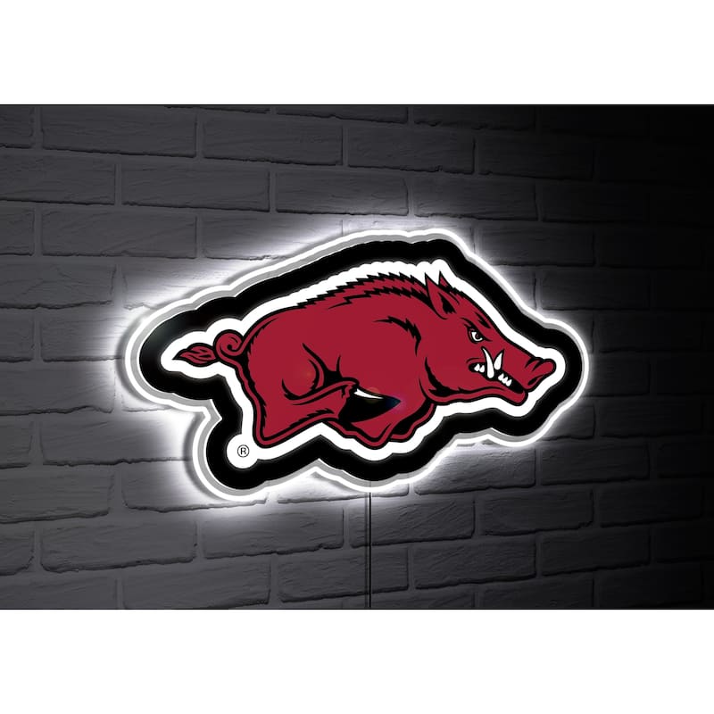 University of Arkansas College Mascot Plug-In LED Lighted Sign