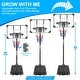 preview thumbnail 8 of 35, Adjustable Basketball Hoop for Teens, Portable Basketball Goal with 28" Backboard and Wheels, Indoor Outdoor Use