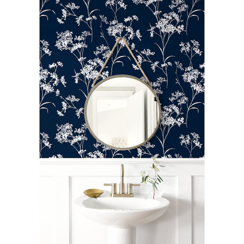 Luxe Haven Floral Mist Peel and Stick Wallpaper