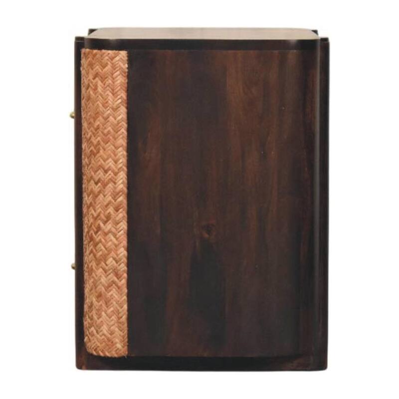 Artisan Furniture Solid Wood Havana Cane front Drawers, Brown With 3-Drawers