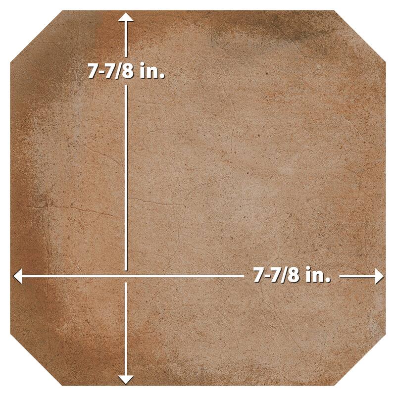 Merola Tile Laverton Octagon Natural 7-7/8" x 7-7/8" Porcelain Floor and Wall Tile