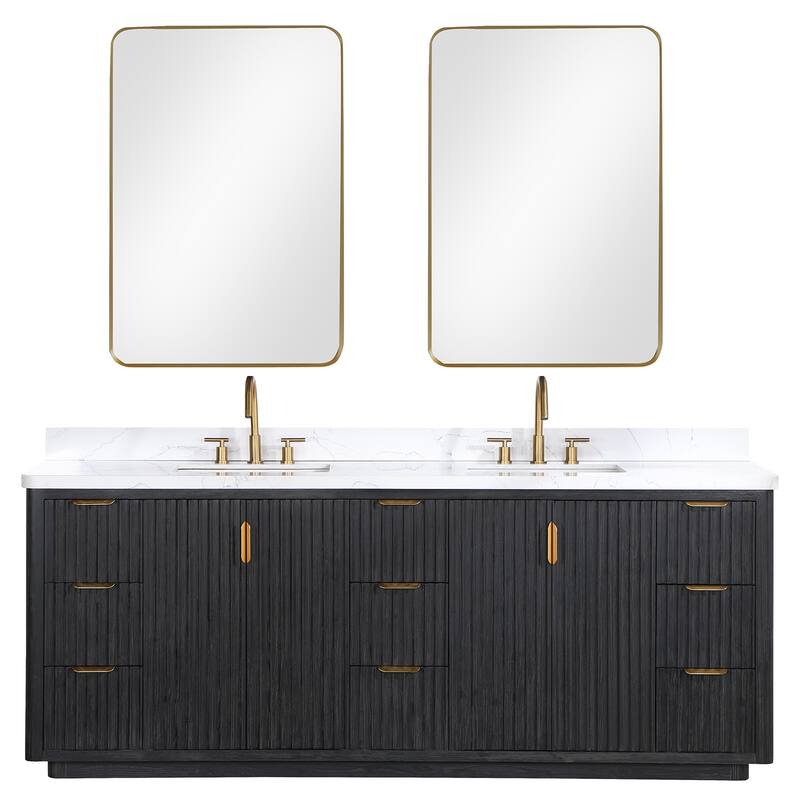Cadiz Bath Vanity with Composite Stone Top and Mirror