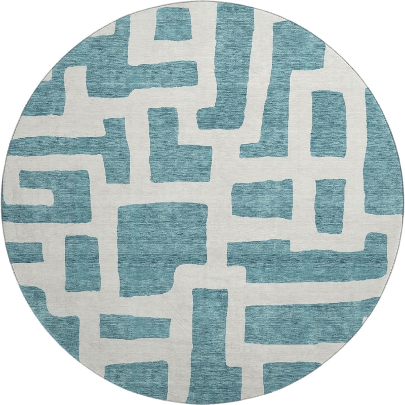 Premium Washable Super Soft Geo Maze Mayfield Rug