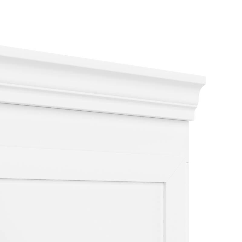 85 Inch Tall MDF Hall Tree with Bench, Entryway Storage Organizer with 4 Doors, 5 Drawers and Adjustable Shelves