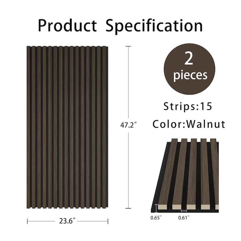 Acoustic Soundproof Slat Wall Panels 3D Decorative Wall Paneling
