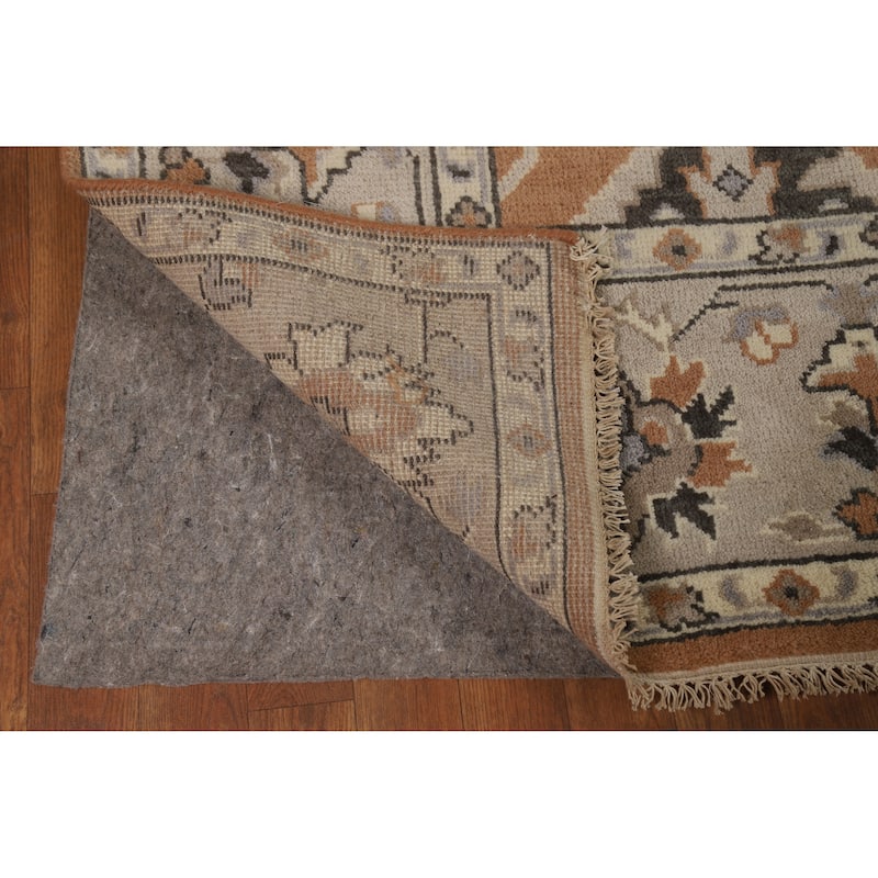 Transitional Oushak Indian Area Rug Handmade Wool Carpet - 8'2"x 9'10"