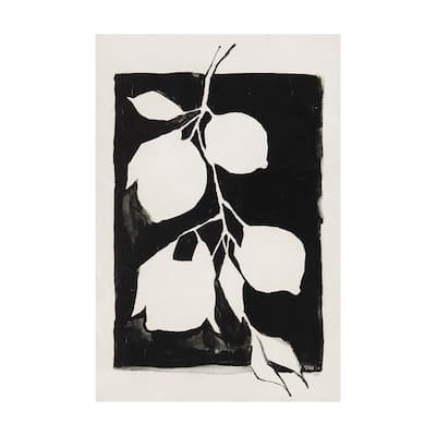 Lemon Branch Silhouette (40 x 60) Canvas Art Print