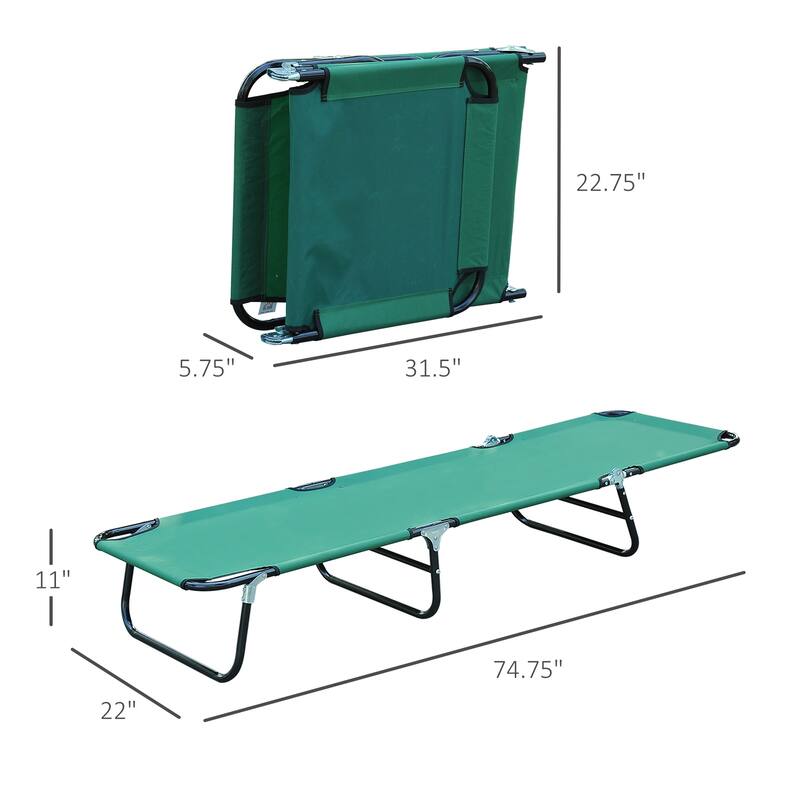 Outdoor Folding Chaise Lounge Pool Chair with 5-Positions Reclining Back, Oxford Fabric Seat for Beach, Yard, Patio