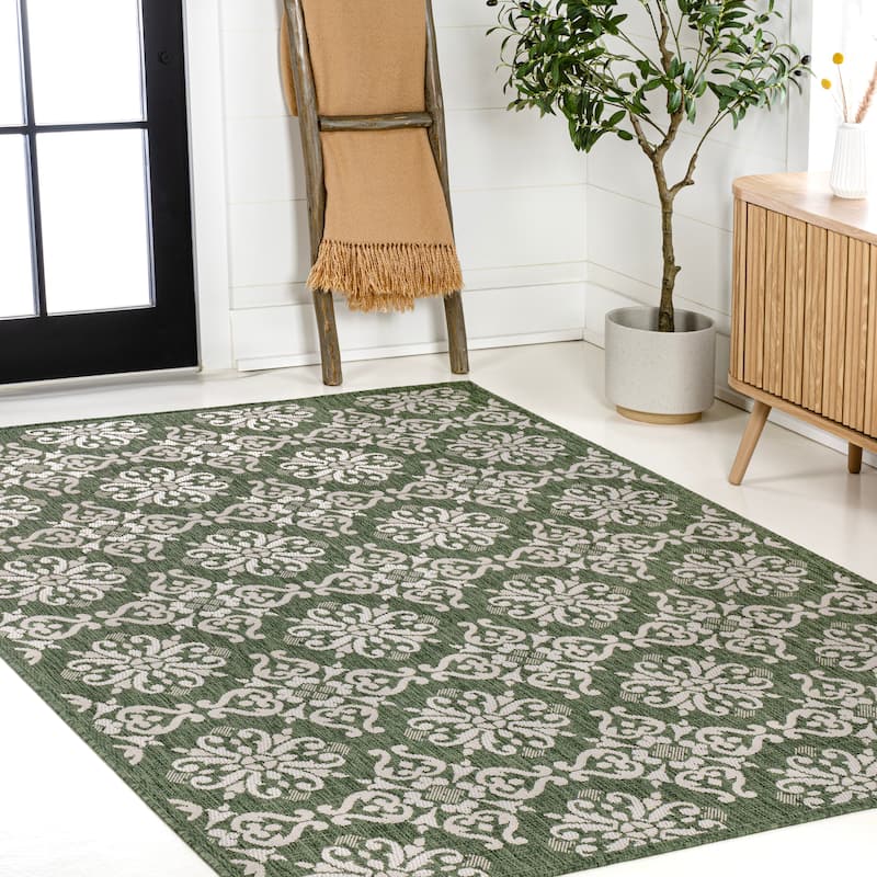 JONATHAN Y Maribel Traditional Mediterranean Tile Design Indoor/Outdoor Area Rug