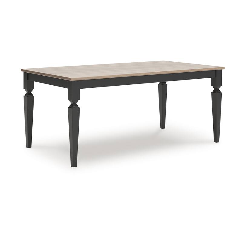 Signature Design by Ashley Mendinfort Grayish Brown/Black Dining Table - 72" W x 40" D x 31" H