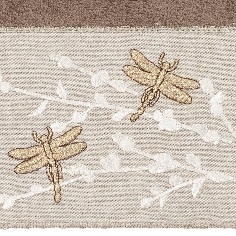 Authentic Hotel and Spa 100% Turkish Cotton Braelyn 3PC Embellished Towel Set