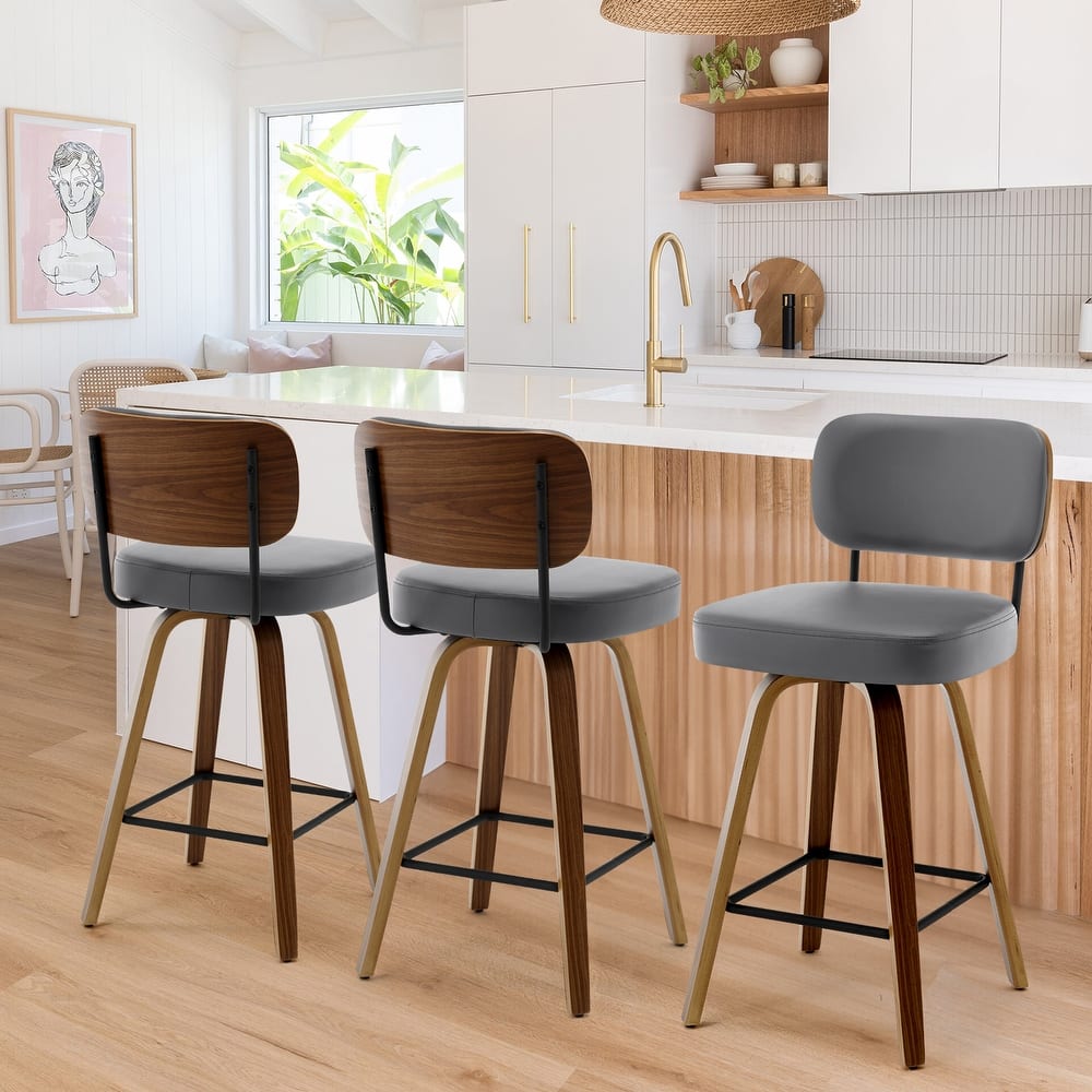 26"/29" Swivel Bar Stools/ Counter Stools with Bentwood Legs