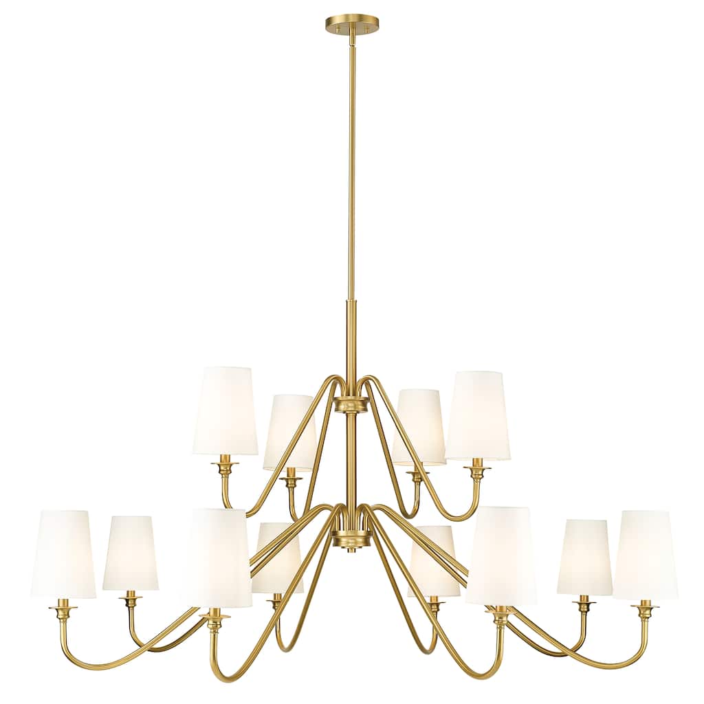 Gianna 12 Light Chandelier in Modern Gold - Modern Gold