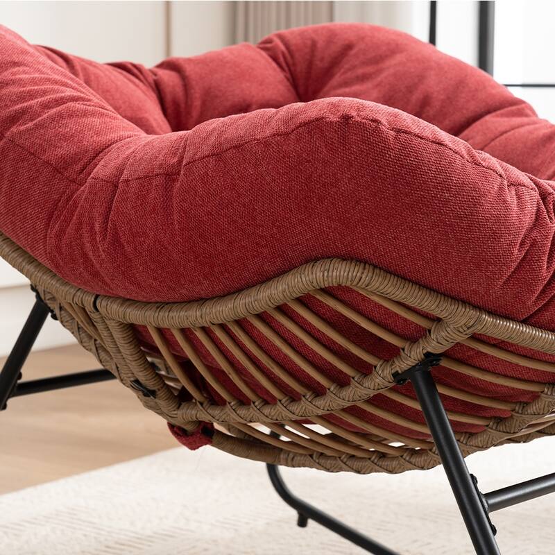 Rocking Chair, Chenille Upholstered Accent Chair, Modern Nursery Rocking Chair for Living Room, Bedroom, Apartment
