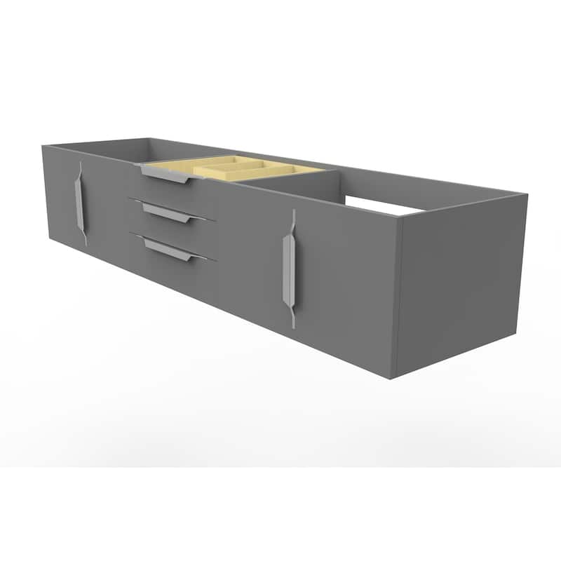 Alpine 72" Wall Mounted Bathroom Vanity (Base Only)