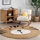 preview thumbnail 1 of 7, Nuloom Zaylee Tiger Handwoven Kids Jute Area Rug 4' Round - Natural - Round