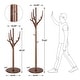 preview thumbnail 28 of 140, Tree-branch Rubberwood Freestanding Coat Rack with Hooks